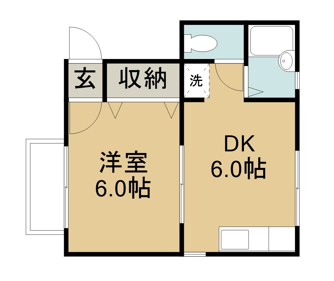 カーム南吉方の間取り