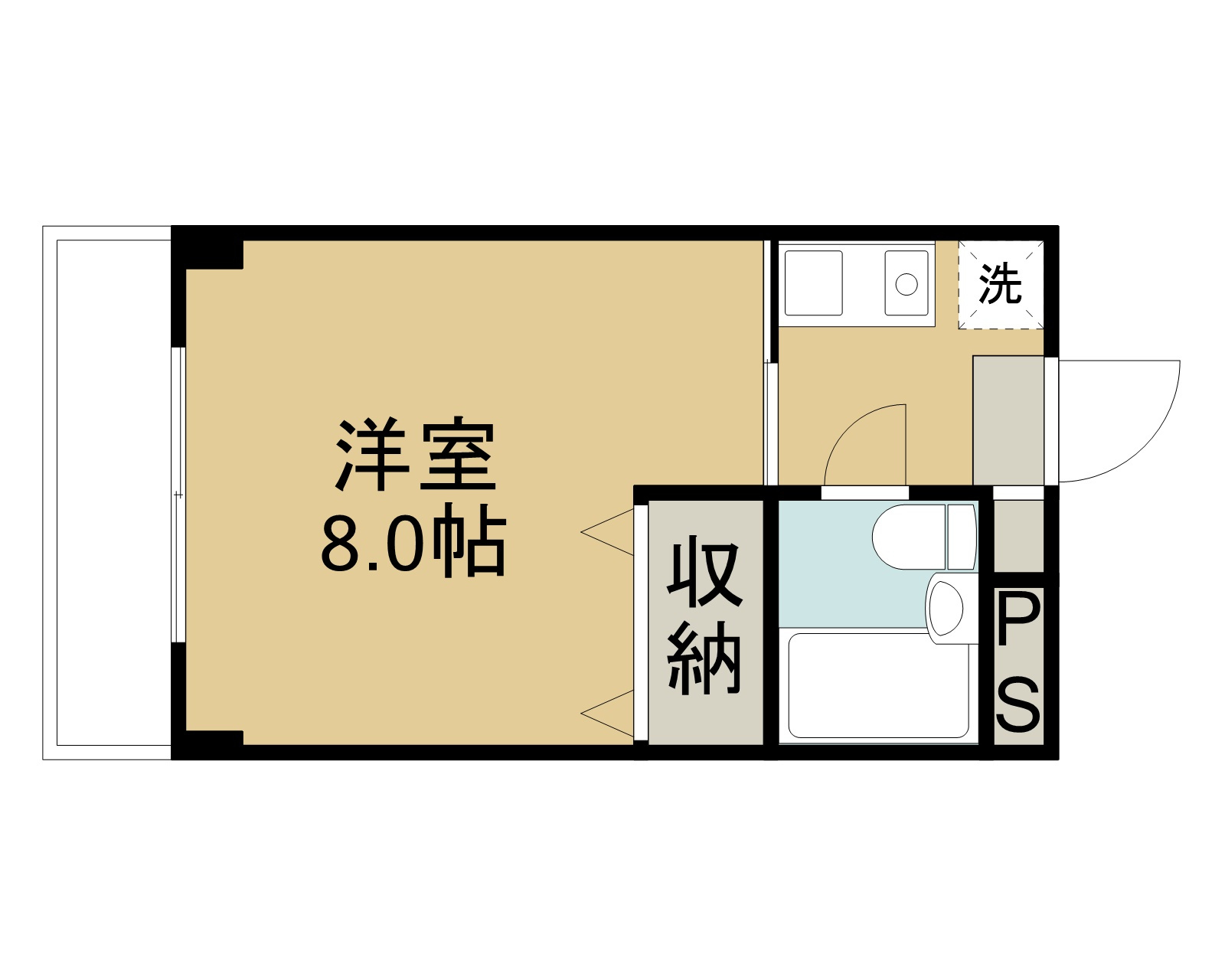 スカイブルーの間取り