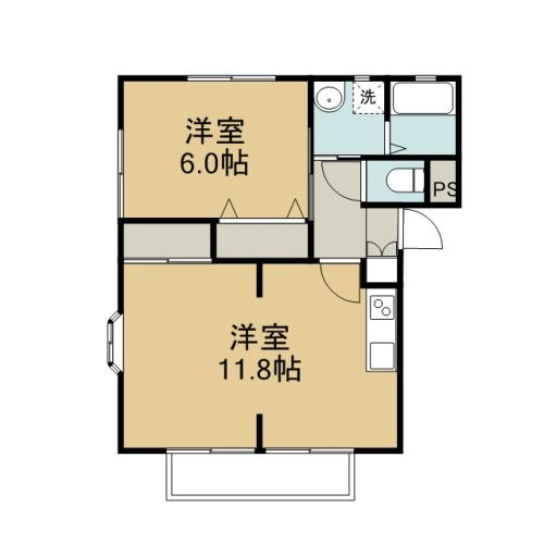 鳥山シティハイツⅢの間取り