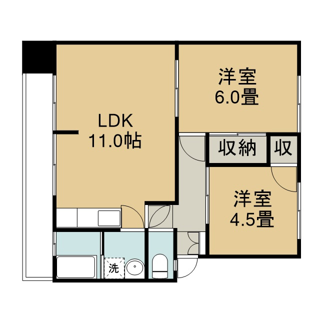 クラウディア湯所の間取り