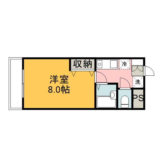 鳥取市富安の賃貸マンションの間取り