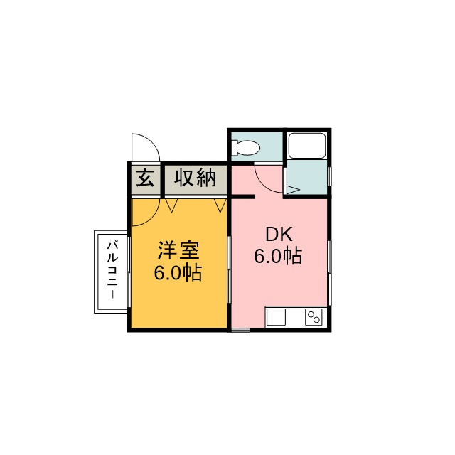 カーム南吉方の間取り
