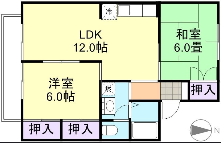 ドミール山本の間取り