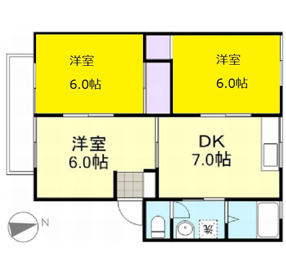 ファミリーハウス北畝の間取り