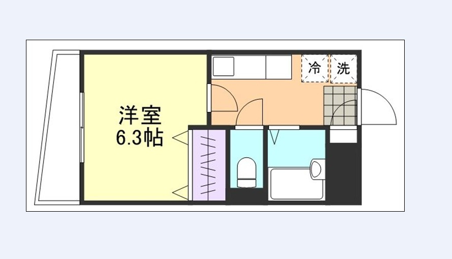 サンライズ玉島1号棟の間取り