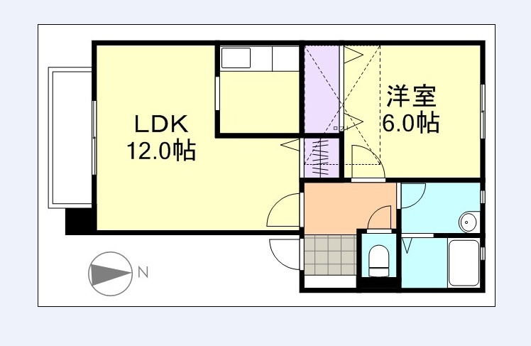 ミーテレーテ中島Ⅱの間取り
