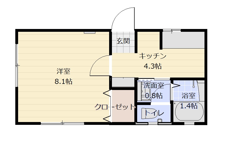 ビーライン西富井の間取り