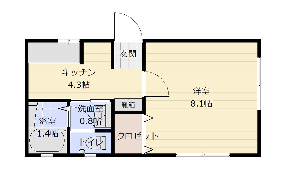 ビーライン西富井の間取り