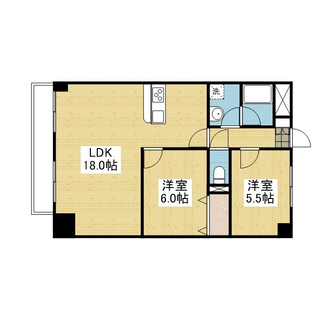 ファミール道後姫塚の間取り
