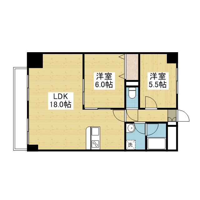 ファミール道後姫塚の間取り