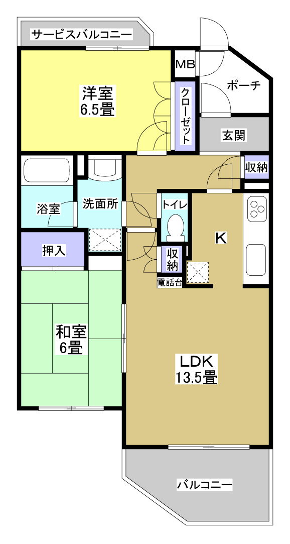 ブライティ広沢301の間取り
