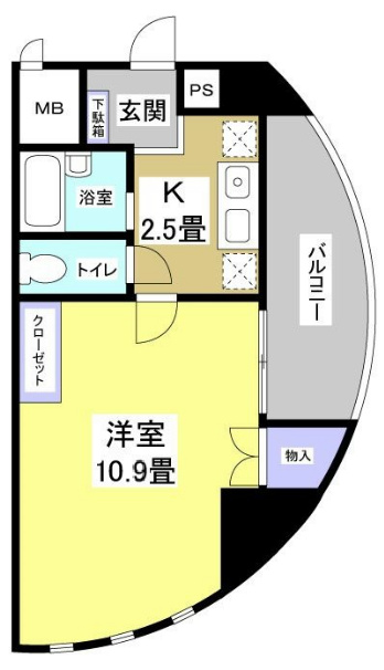 遠鉄ハイツ自校駅ビル309の間取り