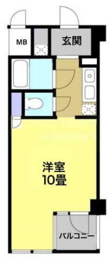 遠鉄ハイツ自校駅ビル402の間取り