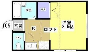 パレス東名Ⅲ105の間取り