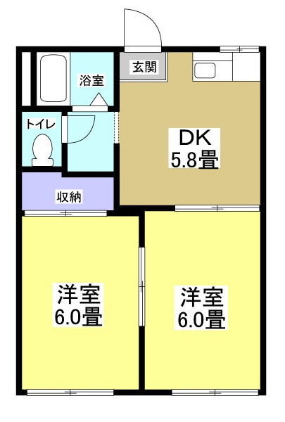メゾン谷上Ａ202の間取り