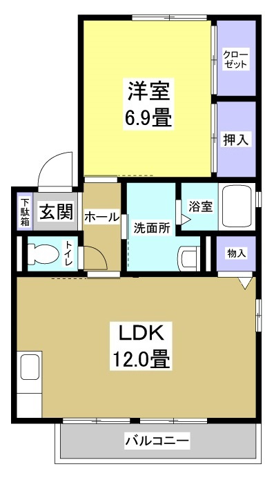 フレグランス八幡201の間取り