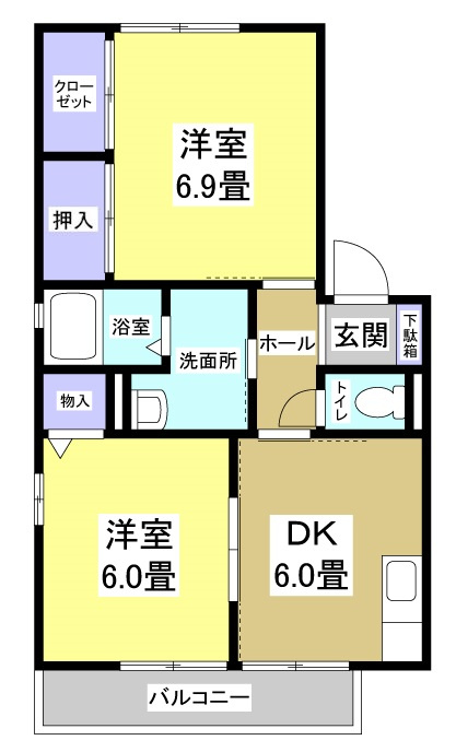 フレグランス八幡202の間取り