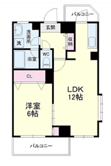 エストメンツ中央の間取り