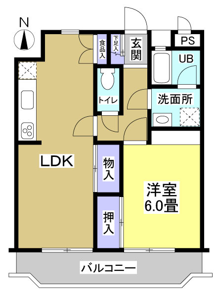 ミラクル西塚402の間取り