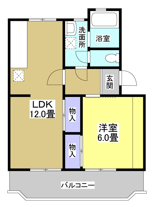 浜松市中区曳馬２丁目の賃貸マンションの間取り