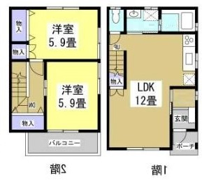 テラス天龍9Eの間取り