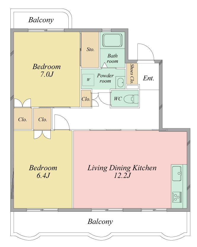 浜松市中区中島３丁目の賃貸マンションの間取り