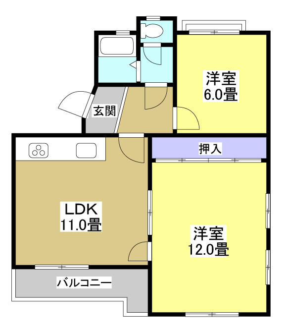 ルグラン山手C-3の間取り