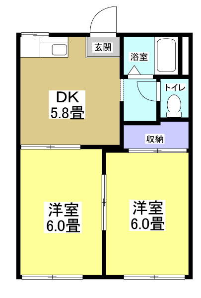 メゾン谷上Ｂ205の間取り
