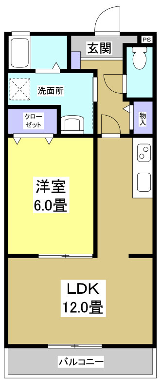 エムズドリームⅤ301の間取り