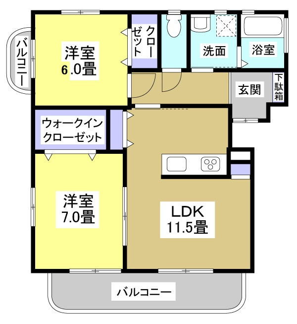 パーシモンコートの間取り
