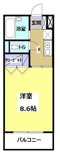 浜松市中区中島３丁目の賃貸マンションの間取り