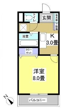 メゾン・ボ・ヌゥール203の間取り