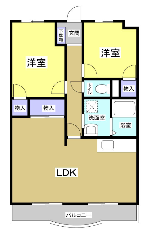 ラポール下俣南305の間取り