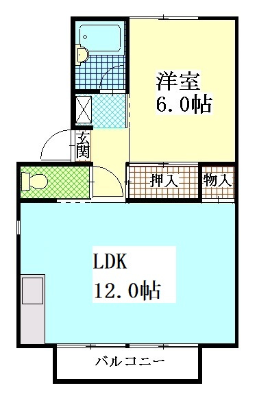 たちばなハイツ103の間取り