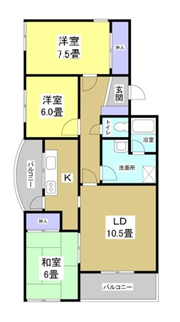 明開ハイツA303の間取り