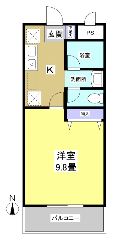 みゆき一番館C-1の間取り