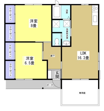 タウンハウスひとみD号室の間取り