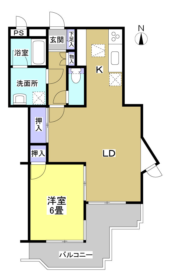 ミラクル西塚104の間取り