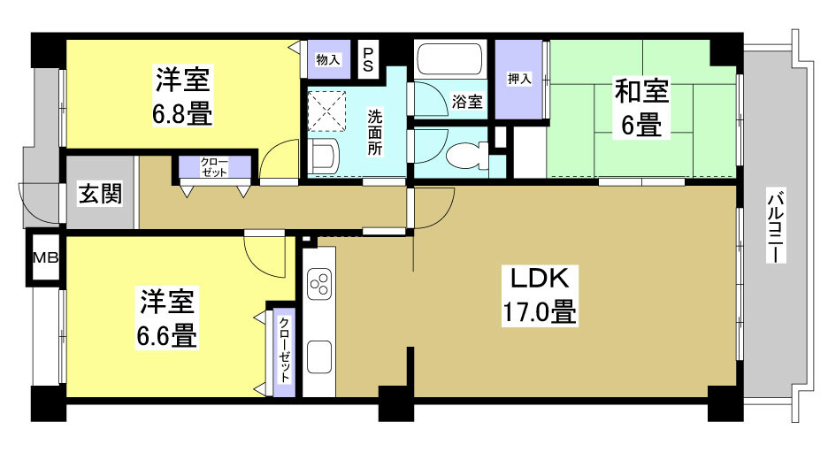 遠鉄メゾン助信の間取り