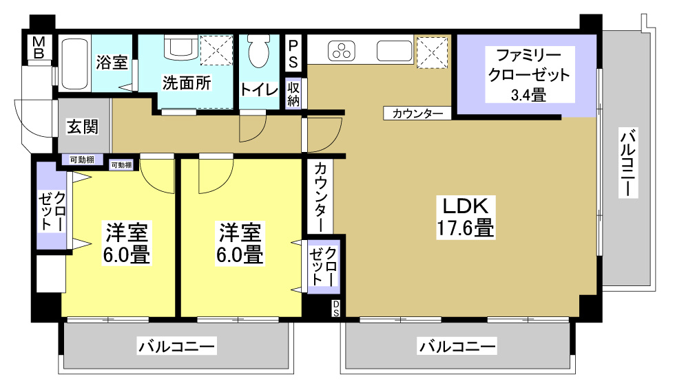 遠鉄メゾン助信の間取り