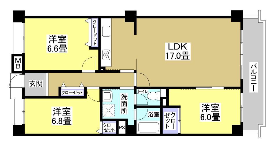 遠鉄メゾン助信の間取り