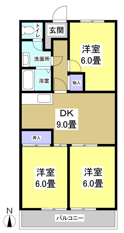 Uコート108の間取り