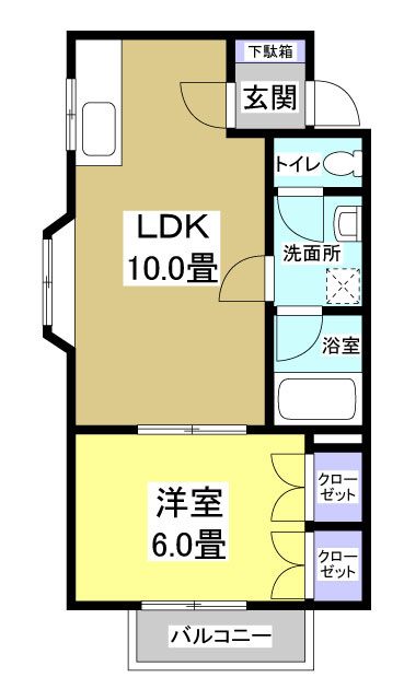 オレンジハウスB202の間取り