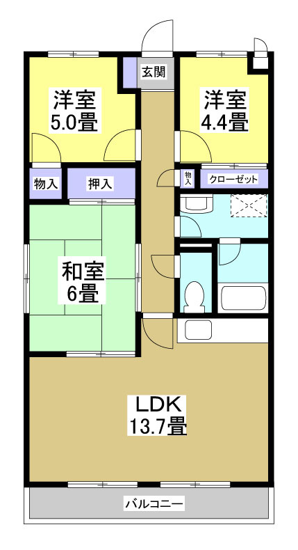 クラウンハイツ306の間取り