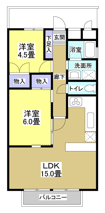 第６イトウハイツの間取り