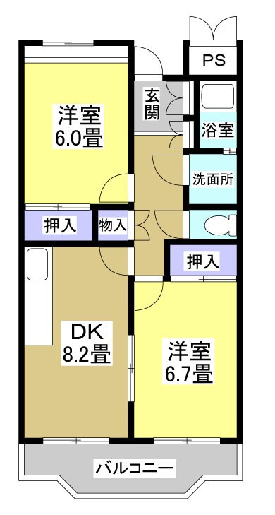 マンションアピカの間取り
