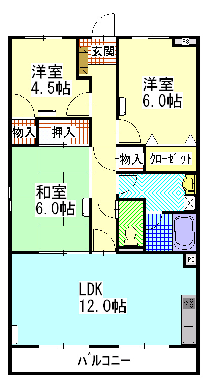 陽香マンションの間取り