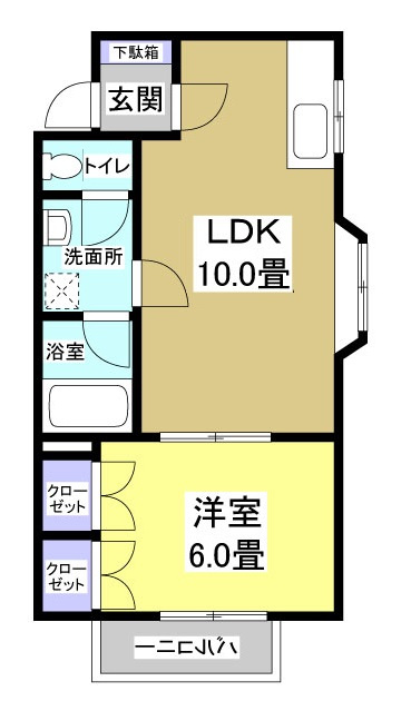 オレンジハウスB101の間取り