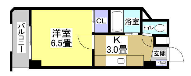 ホリホックイン元浜501の間取り
