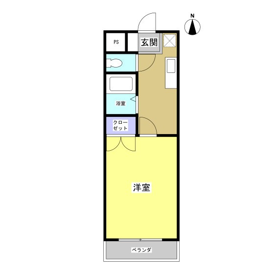 リゾーム高見206の間取り